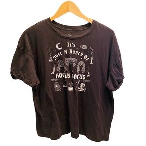 ⭐️ Disney Hocus Pocus Tee T Shirt Black ITS JUST A BUNCH OF HOCUS POCUS